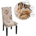 thumbnail image 4 of 4 Pack Super Fit Stretch Removable Washable Short Dining Chair Protector Cover Seat Slipcover for Hotel, Dining Room, Ceremony, Banquet Wedding Party, 4 of 6