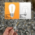 thumbnail image 3 of NUYA 15-Pack LED 1W String Light Bulbs, S14 Plastic Shatterproof Edison Vintage Style Replacement 1 Watt Outdoor 2200K, Waterproof, Warm White Equivalent to 11w, e26 Base, 3 of 6
