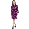 thumbnail image 2 of Bimba Women Short Rayon Robe Floral Getting Ready Bridesmaid Robes Coverup, 2 of 7