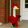 thumbnail image 6 of Porch Goose Outfits Cute Goose Cloth Fancy Holiday Party Porch Goose Clothes with Hat for Outdoor Garden Statues Red and Black 12.5 In, 6 of 6