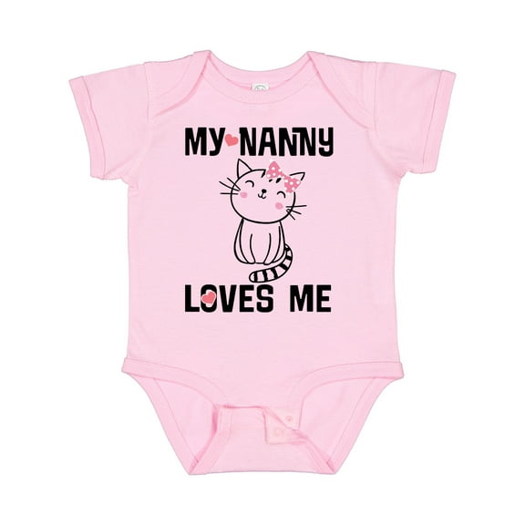 Inktastic My Nanny Loves Me Girl Grandchild Girls Baby Bodysuit