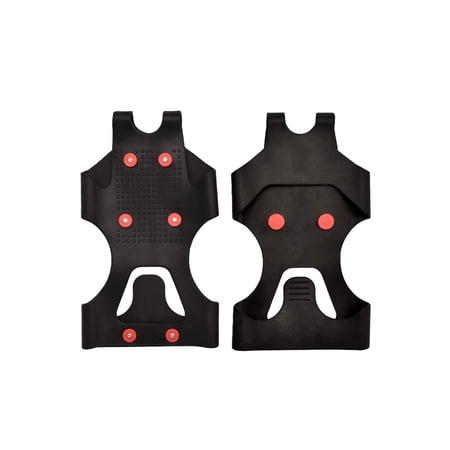 6-Tooth Ice Climbing Crampons TPE Rubber and Metal Anti-Slip Shoe Covers for Hiking Camping Ice Fishing Fits Men s Size 43-47 1 Pair