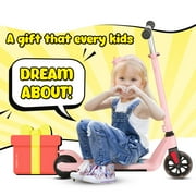 SANOPY Electric Scooter for Kids Ages 6-8, 10 mph, 50 mins Ride Time, 120W Motor, Adjustable Speed & Height, Colorful Lights, LED Display, Foldable Kids Electric Scooter