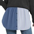 thumbnail image 1 of Jupe Mini Élastique Décontractée à Taille Boutonnée Imprimée pour Femmes (Bleu, S), 1 of 3