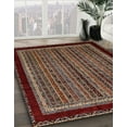 thumbnail image 3 of Ahgly Company Machine Washable Indoor Rectangle Abstract Dark Almond Brown Area Rugs, 7' x 10', 3 of 7