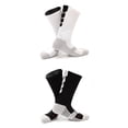 thumbnail image 2 of Lian LifeStyle Big Boy's 1 Pair All Sport Crew Socks 0027 MWhite w/ Black Stripes, 2 of 2