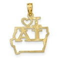 thumbnail image 3 of Auriga 14K Yellow Gold Iowa State Pendant for Women (L-20 mm,W-16 mm), 3 of 6