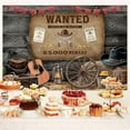 thumbnail image 2 of Western Cowboy Mugshot Backdrop Money Reward Photography Background Rustic Western Wooden Prison Backdrop Wild West Party Photo Booth Props Photographic Studio Photo Backgrounds Tablecloth, 2 of 5