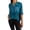 Blue, variant on Women'S Elegant Floral Print Shirt Women'S Casual V Neck Collared Button Up Blouse Top Print Summer Shirt Ladies Tops