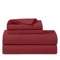 thumbnail image 2 of Milan Collection 1000 Thread Count 100% Cotton Deep Pocket Sheet Set (Califonia King, Burgundy), 2 of 5