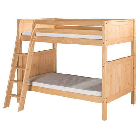 UPC 817394020039 product image for Camaflexi Twin over Twin Bunk Bed - Panel Headboard - Angle Ladder - Grey Finish | upcitemdb.com