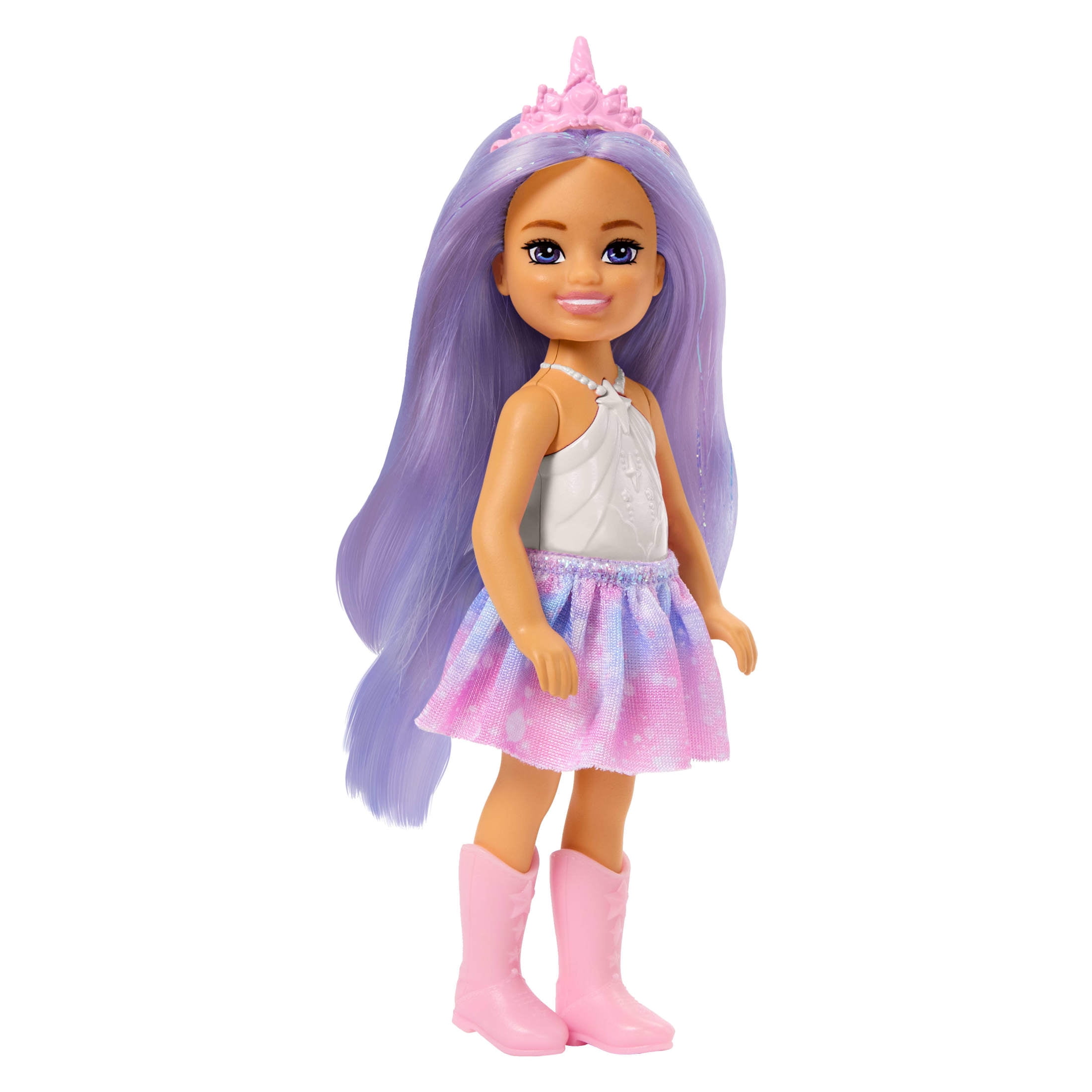 Unicorn-inspired Chelsea Barbie Doll with Lavender Hair, Unicorn Toys