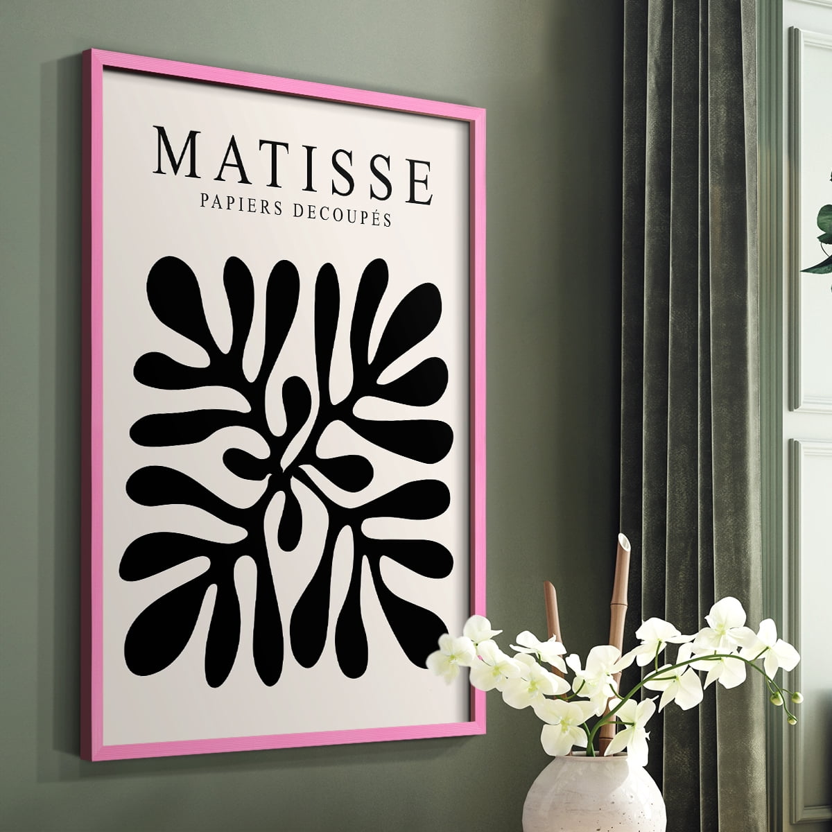 Matisse CXLIII Framed Print in Pink Solid Wood 8 x 10 Framed Print