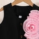 thumbnail image 4 of Odeerbi Niñas 2 Piezas Preppy Traje Satén Flor Camisa Sin Mangas y Falda Plisada Conjunto Uniforme Escolar, 4 of 9