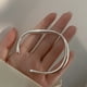thumbnail image 2 of Pulsera Cuadrada Pulida Y Apilable Para Mujer L'Amie Argent Pulsera De Plata Irregular LingWen 1327533221597, 2 of 5