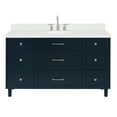 thumbnail image 6 of ARIEL Monroe 60 Inch Single Oval Sink Bathroom Vanity With Carrara White Quartz Countertop 1.5 Inch Edge In Midnight Blue, 6 of 8