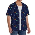 thumbnail image 4 of Cauagu Space Galaxy Men's Short Sleeve Button Down Hawaiian Shirt for Men Bowling Shirts Casual Summer Beach Shirt,Medium, 4 of 6