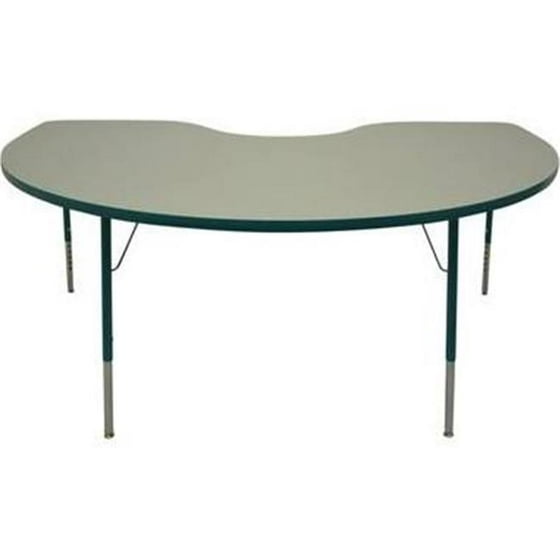 Creative Colors N3672ksa Sb 36 X 72 In Kidney Table With Standard Creative Colors N3672ksa Sb 36 X 72 In Kidney Table With Standard Height Ball Glide 44 Gray Nebula Sour Apple Com
