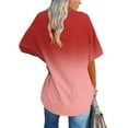 thumbnail image 5 of GERsome Women's Plus Size V Neck T Shirts Short Sleeve Summer Workout Tops, Sizes S-5XL, 5 of 6