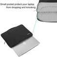 thumbnail image 7 of MOSISO for Macbook Air/Pro 13.3" Laptop Sleeve Briefcase Handbag Water Resistant Polyester Carrying Pouch Zipper Notebook Computer Bag, Black, 7 of 7