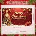 thumbnail image 2 of Red Theme Christmas Banner Gold Accent Holiday Backdrop Christmas Tree Reindeer Design Xmas Background for Christmas Party New Year Celebration Holiday Gathering, 2 of 9