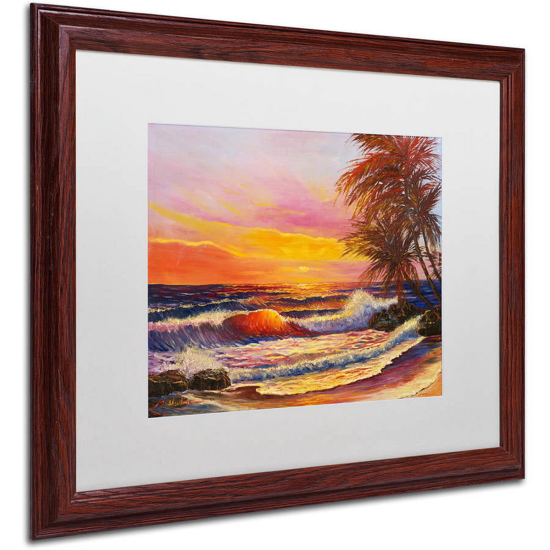 Trademark Fine Art "Hawaiian Glow" Canvas Art by Manor Shadian, White Matte, Wood Frame