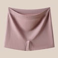 thumbnail image 2 of TEAJOPSUU Women's Panties Stretchy High Waisted Ribbed Boxer Briefs Full Coverage Seamless Comfy Boyshorts Underwear Coffee, 2 of 9