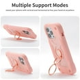 thumbnail image 5 of for iPhone 12 mini Case with Ring Stand, Heavy Duty Military Grade Rugged Shockproof Silicone Rubber Magnetic 360 Ring Kickstand Holder Case for Women Girls For iPhone 12 mini, Rosegold, 5 of 6