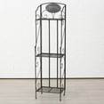 thumbnail image 3 of Bistro Bakers Rack, Shelves, Slim Line Design, Black, Iron, Scrolled Details, Foldable, For Indoor and Outdoor Use, 58 Inches Tall, 3 of 3