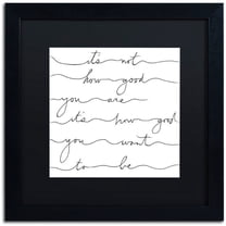 Trademark Fine Art "How Good Black" Canvas Art by Lisa Powell Braun, Black Matte, Black Frame