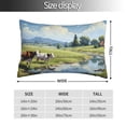 thumbnail image 2 of Fotbe Pasture Cow Funda de Almohada Decorativa Estilo Occidental, Lujo en Algodón, Fundas para Almohadas King, Cojín Estampado para Decoración del Hogar-16"x24", 2 of 6