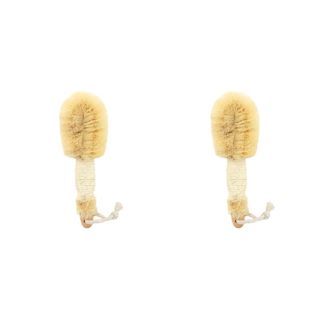 Vogacara Sisal Brush Graspable Hang Shower Wear-resistant Multi-Purpose Brushing Rubbing Tool Dry Bathing Exfoliating Massage Clean Type1 NO1