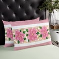 thumbnail image 4 of Pink Poinsettia Throw Pillow Cover, Seasonal Winter Christmas Floral Rectangle Decorative Pillow Case Protector Soft Cushion Cover Lumbar Pillowcase for Couch Sofa Bedroom Car Chair Decor 20x36 Inch, 4 of 8