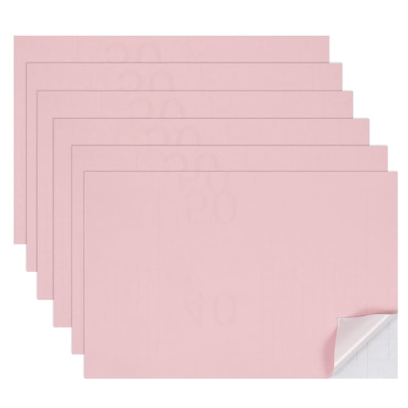 6 Sheets Miniature Dollhouse Wallpaper, Self-Adhesive Flooring Wall, Mini Wall Decor for Dollhouse Sand Table Model Accessories 11.81 x 7.87 Inch (Light Pink)