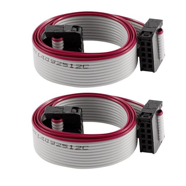Unique Bargains 2 Pcs 50cm IDC 10Pin Hard Drive Extension Wire Flat Ribbon Cable for Motherboard