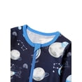 thumbnail image 3 of WIBACKER 3-26M Bamboo Newborn Baby Boys Convertible Footie Pajamas, Toddler Footed Zipper Sleeper for Infant Baby Girls - Planet, 3 of 8