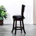 thumbnail image 3 of 4-Slat Back Design, Padded Bonded Leather Seat, Flared Legs - Enhance Dining Space Decor, 3 of 6
