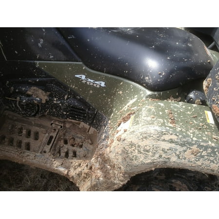 Canvas Print ATV Terrain Adventure Off Road Mud Vehicle Quad Stretched Canvas 32 x (Best Way To Clean Mud Off Atv)