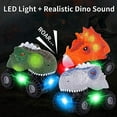 thumbnail image 4 of F FiGoal 3 Pack Dinosaur Cars with LED Light Sound Dino Car Toys Car Gifts Animal Vehicles for Boys Girls Toddles Kids Christmas Birthday Easter Gifts Teacher Classroom Prize, 4 of 9