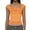 Orange, variant on Multi Tiered Crop Tops for Women Summer Backless Y2k Layered Tank Tops Cute Square Neck Bodycon Shirts Sleeveless Sheer Mesh Clothes Going Out Outfits