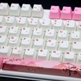 thumbnail image 2 of 104 PBT Doubleshot Keycaps DIY Rose Motif Sakura Ensemble de Remplacement Keycaps Accessoire Clavier (Seulement Keycap) Blanc Rose, 2 of 7