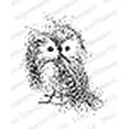 thumbnail image 2 of Feathery Owl Small Wood Mounted Rubber Stamp (D9780), 2 of 2
