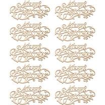 Pawsdot 20Pcs DIY Christmas Wood Chips Unpainted Wooden Pendants for Hanging