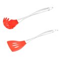 thumbnail image 1 of Juego de utensilios de cocina de acero inoxidable de silicona, utensilio de cocina con cabeza de silicona flexible de 2 piezas, 1 of 5