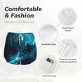 thumbnail image 4 of Gukieu Futuristic Jet Ski Adventure Print Women's Sports Shorts with Drawstring Elastic Waistband for Running, Yoga, Fitness-Small, 4 of 7
