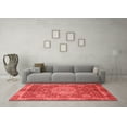 thumbnail image 3 of Ahgly Company Indoor Square Abstract Red Modern Area Rugs, 5' Square, 3 of 4