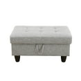 thumbnail image 3 of "JESTOP Fabric Hinged Storage Ottoman Bench, Rectangle Upholstered Footstool, 34""", 3 of 7
