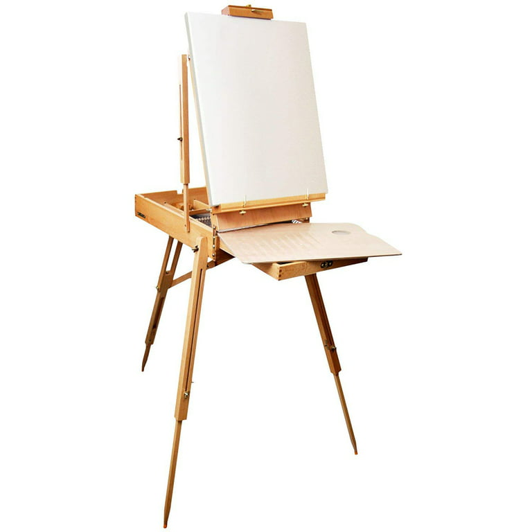 SalonMore Portable Tripod Artist Easel with Palette, Folding Floor Standing  Easel Display Stand, with Wooden Sketch Box Drawer 