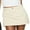 Creamy White, variant on Rdhnmea Women Summer Denim Skorts Casual Solid Color Elastic Mini Skirt