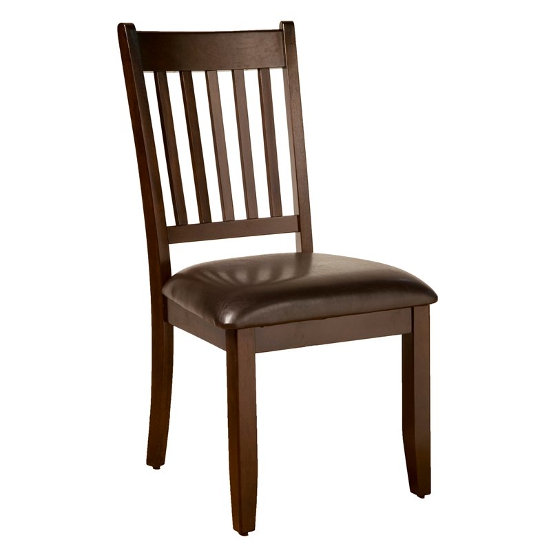 Alpine Furniture Capitola Set of 2 Wood Side Dining Chairs in Espresso